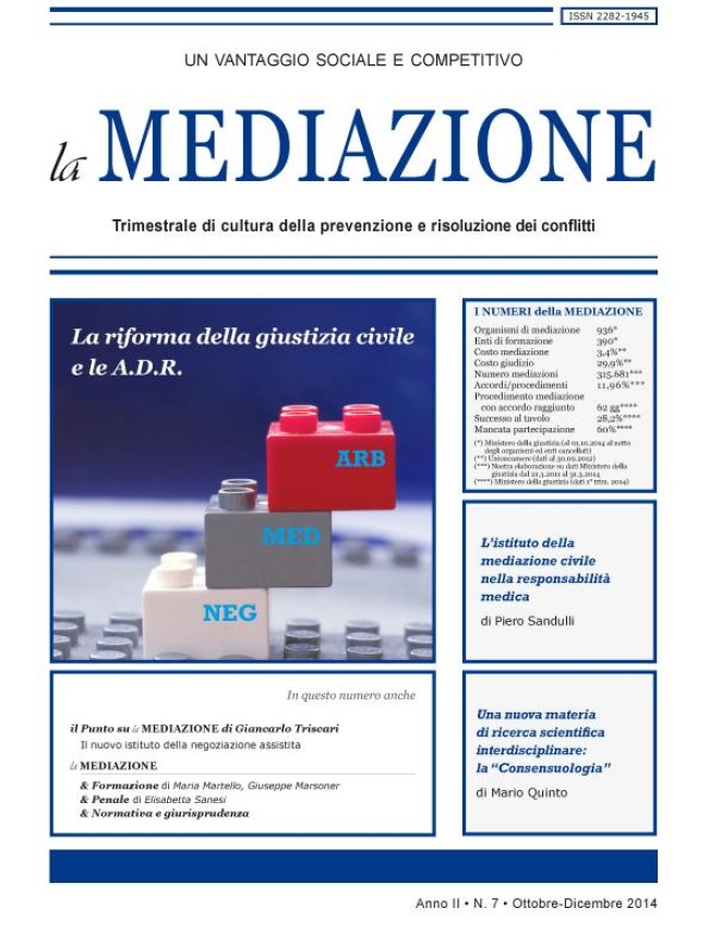 Nr. 7 – La riforma del processo civile e le ADR: quale futuro? di Marco Ceino