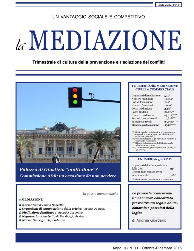 Nr. 11 – Palazzo di Giustizia “multi-door”? Commissione ADR: un’occasione da non perdere di Marco Ceino
